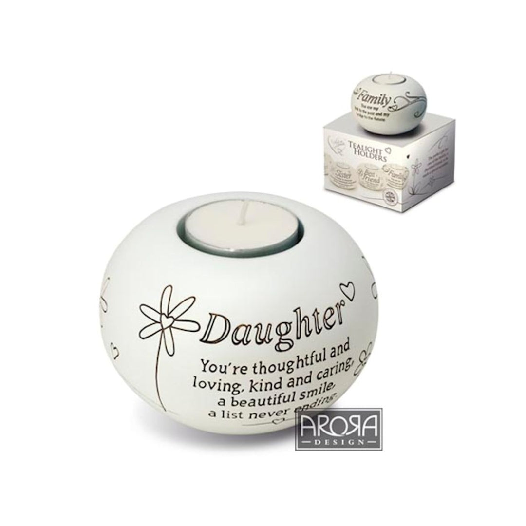 Said with Sentiment Tealight Candle Holder Keepsake Gift Family Friends