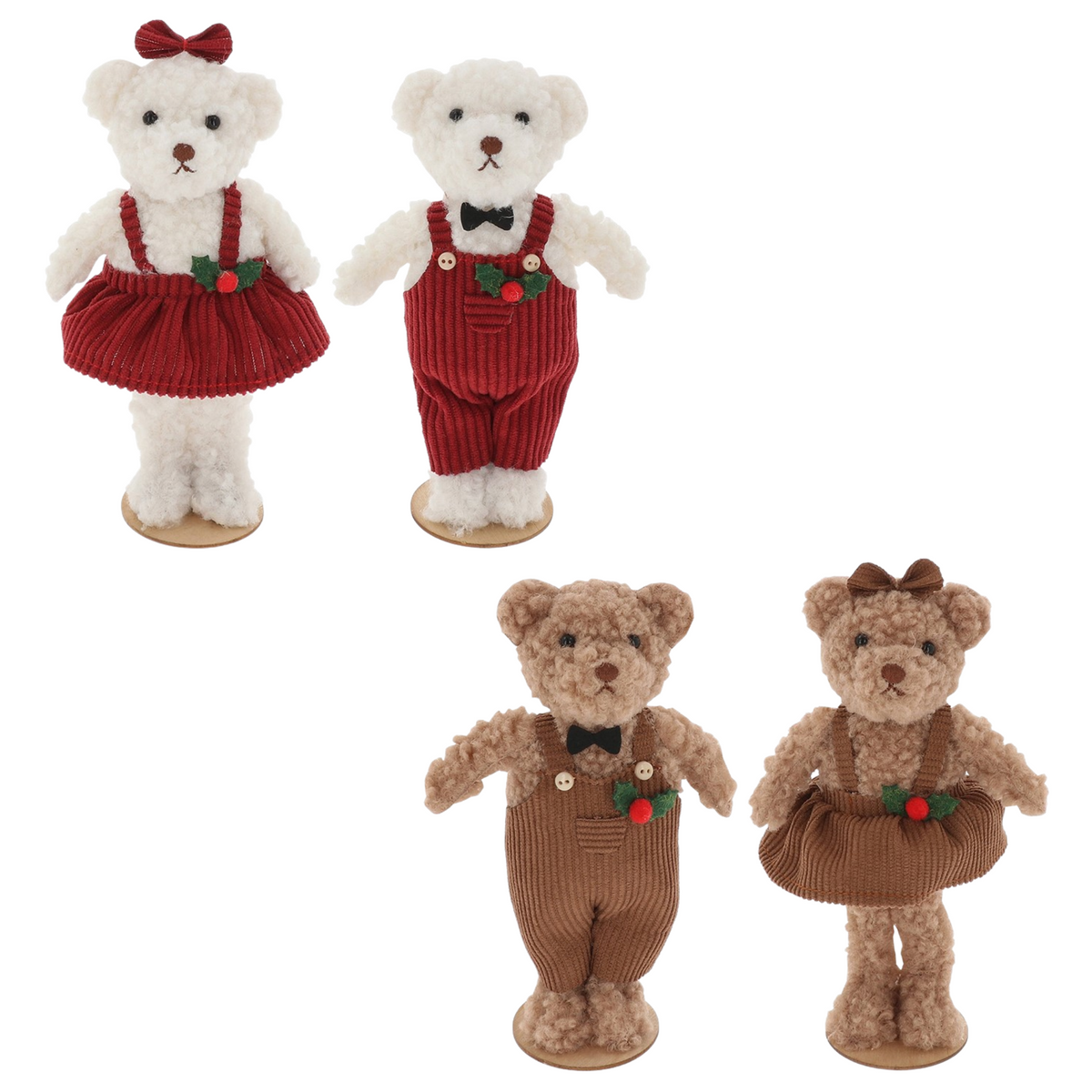 Christmas Cutie Mr Bear Standing Decorations - Various Colours