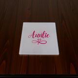 Woodside Home Living - Auntie Heart Round Glass Coaster
