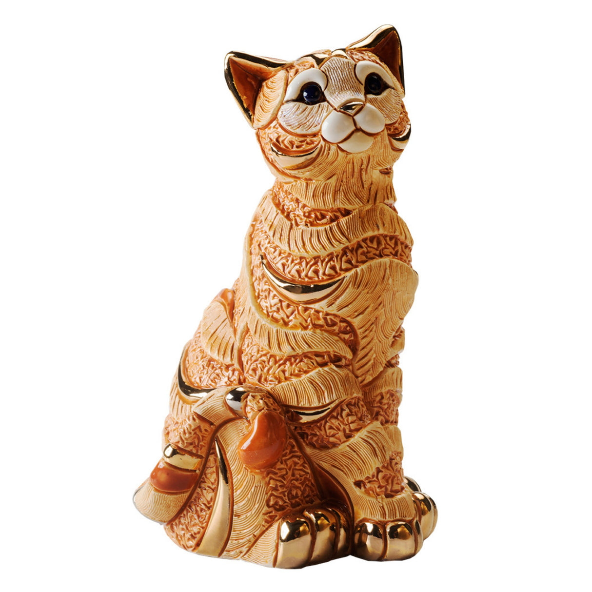 De Rosa Orange Striped Cat Figurine