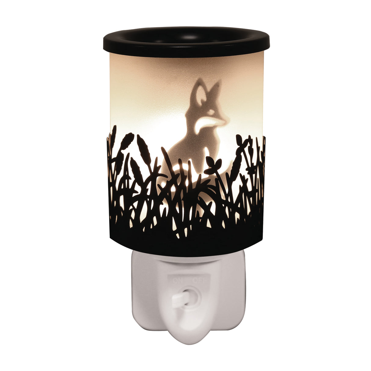 Aroma plug in wax melter fox design black
