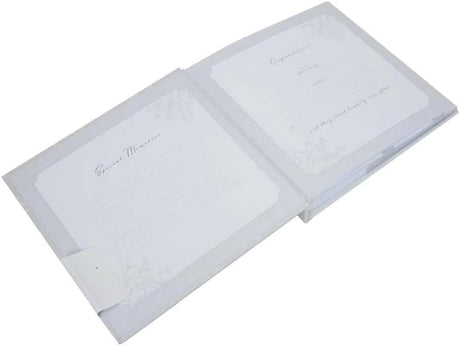 Amore Grey Floral Wedding Photo Album Holds 50 4x6"Prints