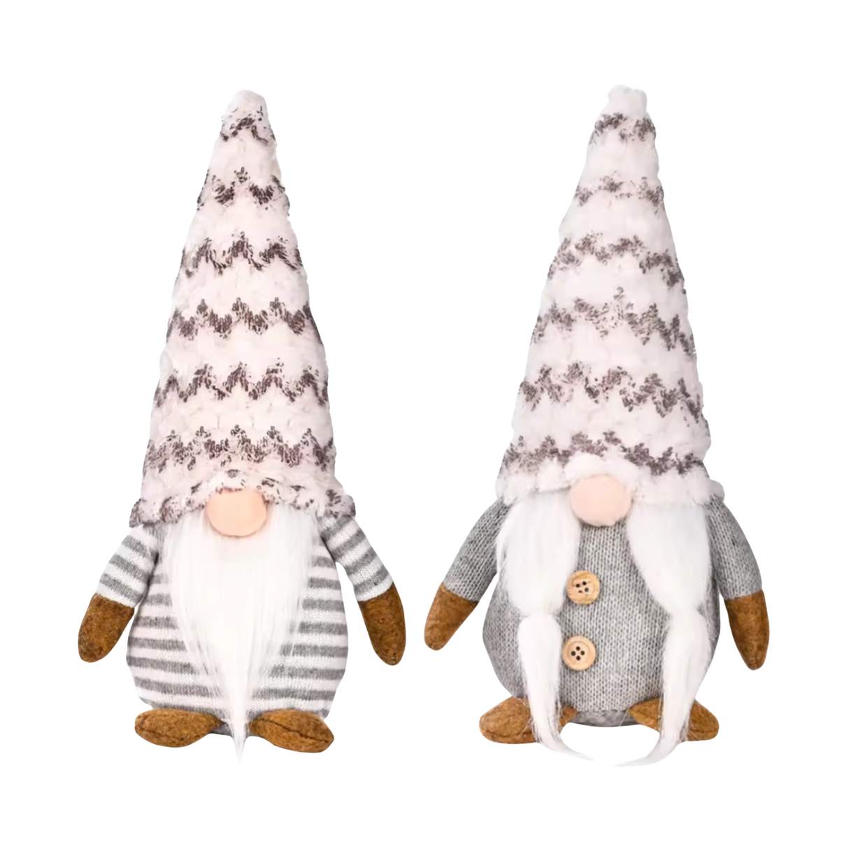 Woodside Home Living Grey Gonk Christmas Decoration - Lady or Gent