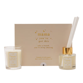 Bambino Candle & Reed Diffuser Gift Set - Mamma You Got This