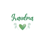 Personalised Mugs Heart & Flowers Mug & Coaster Sets - Green