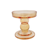 Gold Glass Pillar Candle Holder - Small