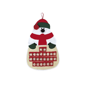Advent Calendar - Fabric Snowman with Numbered Pockets