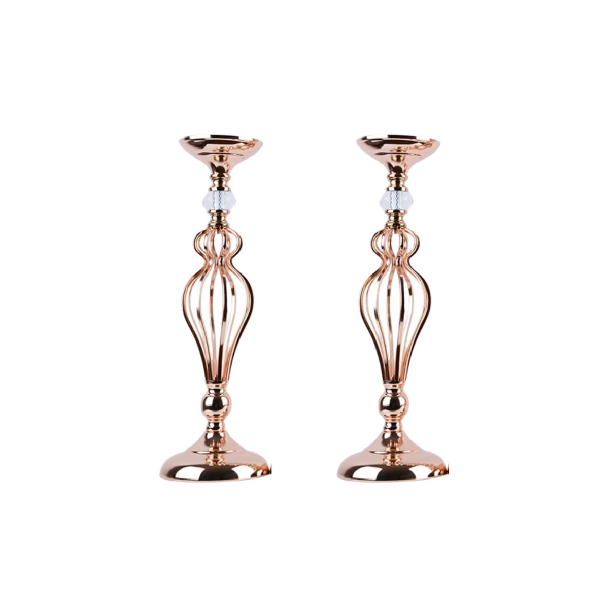 Rose Gold Metallic Candle / Floral Display Holder