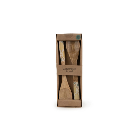 Vintage Fruit Mango Wood Fork and Spoon Set