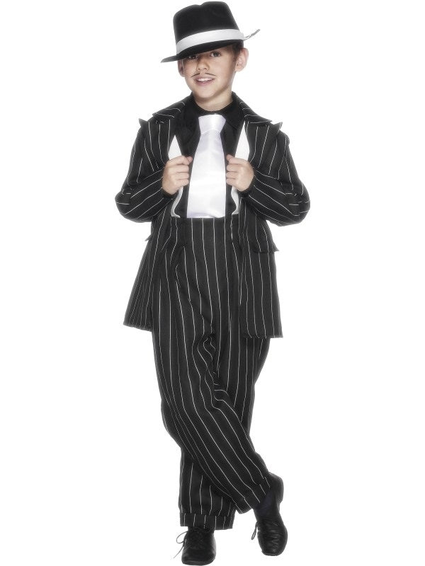 Childs Gangster Zoot Suit Fancy Dress Costume Age 7-9 Years