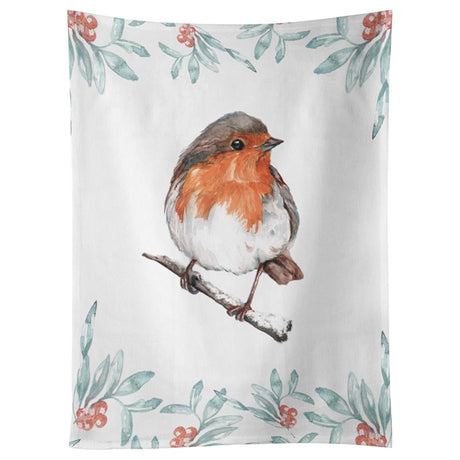 Meg Hawkins Cotton Tea Towel - Robin