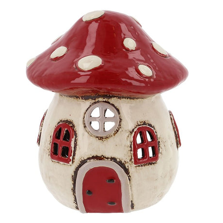 Village Pottery Toadstool House Tea Light Holder