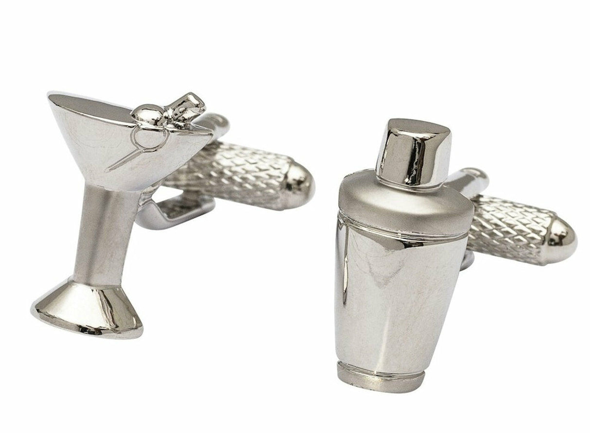 Cocktails Cufflinks 3 Pair Gift Set