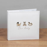 Bambino Linen Fabric Photo Album Holds 50 6x4" Prints - Our Baby