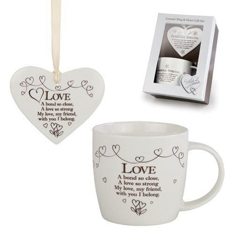 Said with Sentiment Heart & Mug Set - Love