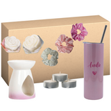 Auntie Pink Infinity Heart - Home Fragrance Teardrop Burner & Wax Melts Treat Box