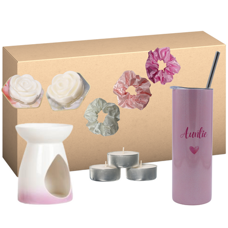 Auntie Pink Infinity Heart - Home Fragrance Teardrop Burner & Wax Melts Treat Box