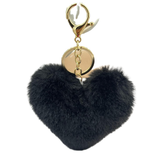 Fluffy Heart Keyring