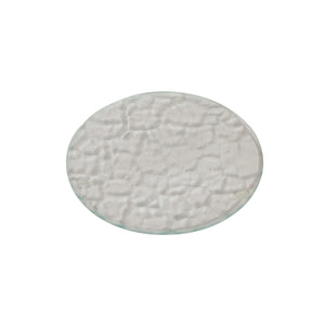Aroma Textured Glass Candle Plate 15cm - Various Colours clear