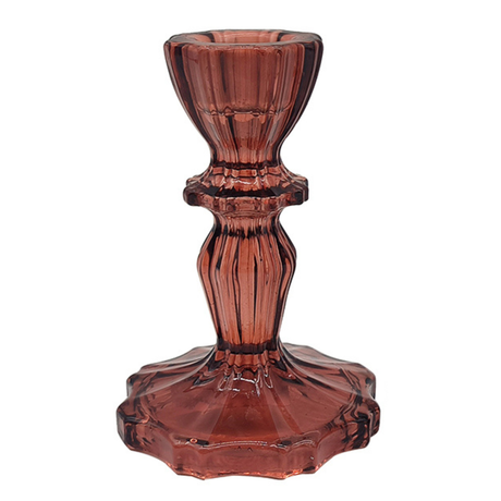 Bronze Glass Candle Holders 7x11cm - Various Sets