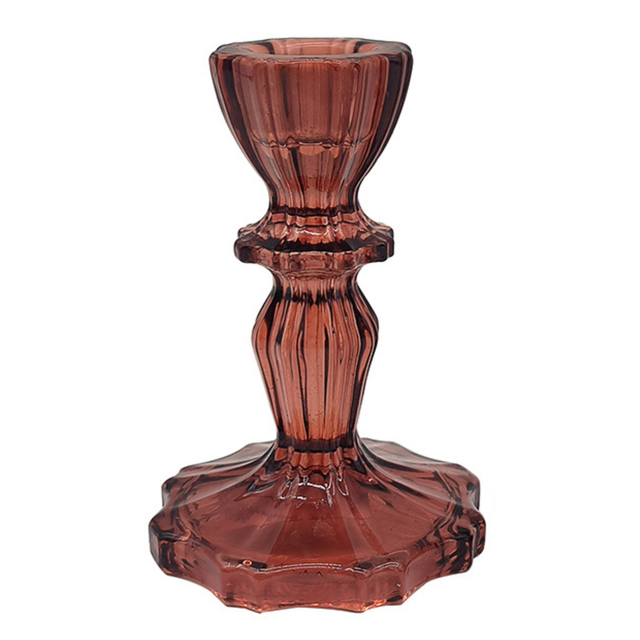 Bronze Glass Candle Holders 7x11cm - Various Sets