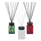 Christmas Square Cut Glass Reed Diffuser 1 Litre - Various Colours