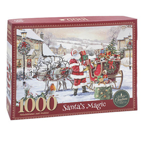 Macneil Christmas Wooden Jigsaw Puzzle 1000 Piece - Santa & Sleigh