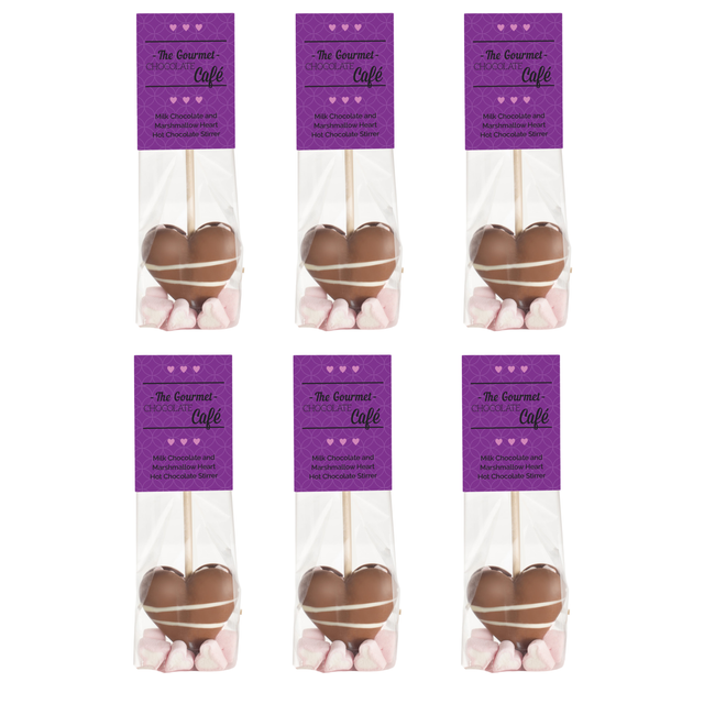 Milk Chocolate Marshmallow Chocolate Stirrers (6 Pack)