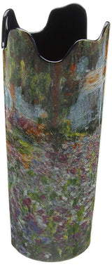 Silhouette D’Art Monet Irises in Garden Vase