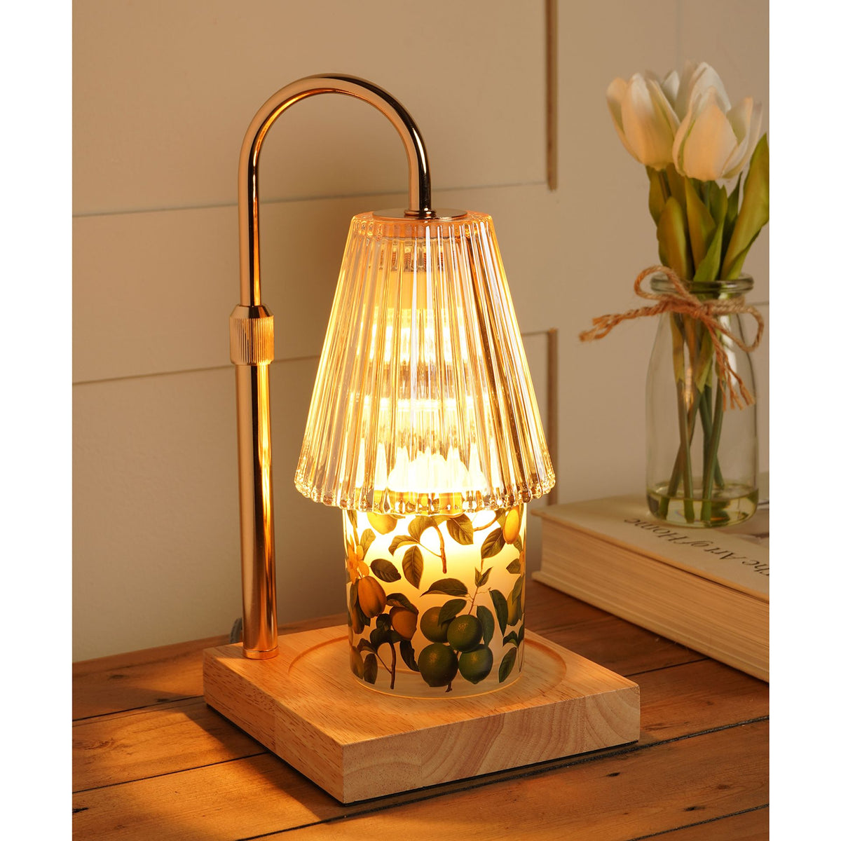 The Wax Company Candle Warming Lamp - Reeded Glass Shade