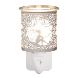 Aroma Electric Wax Melt Burner Plug In - White & Gold Fairy Sitting