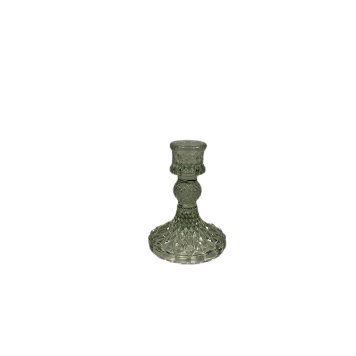 Satchville Glass Dinner Candle Holders - Vintage Green