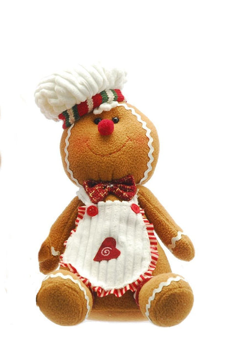 Gingerbread Sitting People Christmas Room Decorations chef