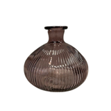 Satchville Ribbed Glass Ball Vases - Amethyst