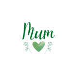Personalised Mugs Heart & Flowers Mug & Coaster Sets - Green
