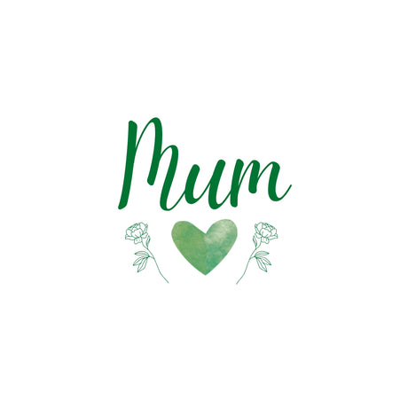 Personalised Mugs Heart & Flowers Mug & Coaster Sets - Green