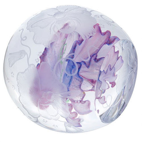 Caithness Glass Paperweight Floral Limited Edition - Sweet Pea Summer
