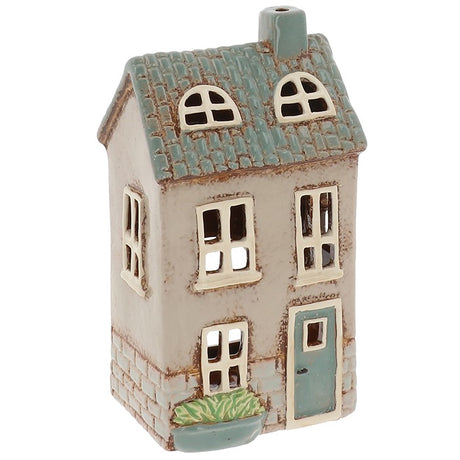 Village Pottery Brick House Tea Light Holder - Beige