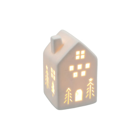 China White Christmas LED Light-Up Small House 