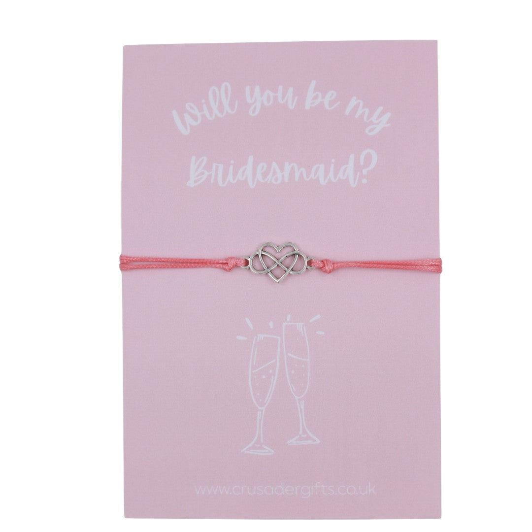 Woodside Home Living Keepsake Letterbox Bracelet - Bridesmaid pink