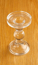 Reversible Glass Pillar/Dinner Candle Holder - Large