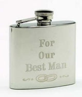 Harvey Makin 4oz Stainless Steel Hip Flask - Best Man