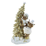 Christmas LED Light Up Highland Cow Figurine - Tree Deocrating