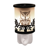 Aroma plug in wax melter owl design black