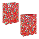 Gingerbread & Sweets Christmas Gift Bag - XL Set of 2