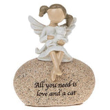 Angel Stones Figurine - Angel & Cat