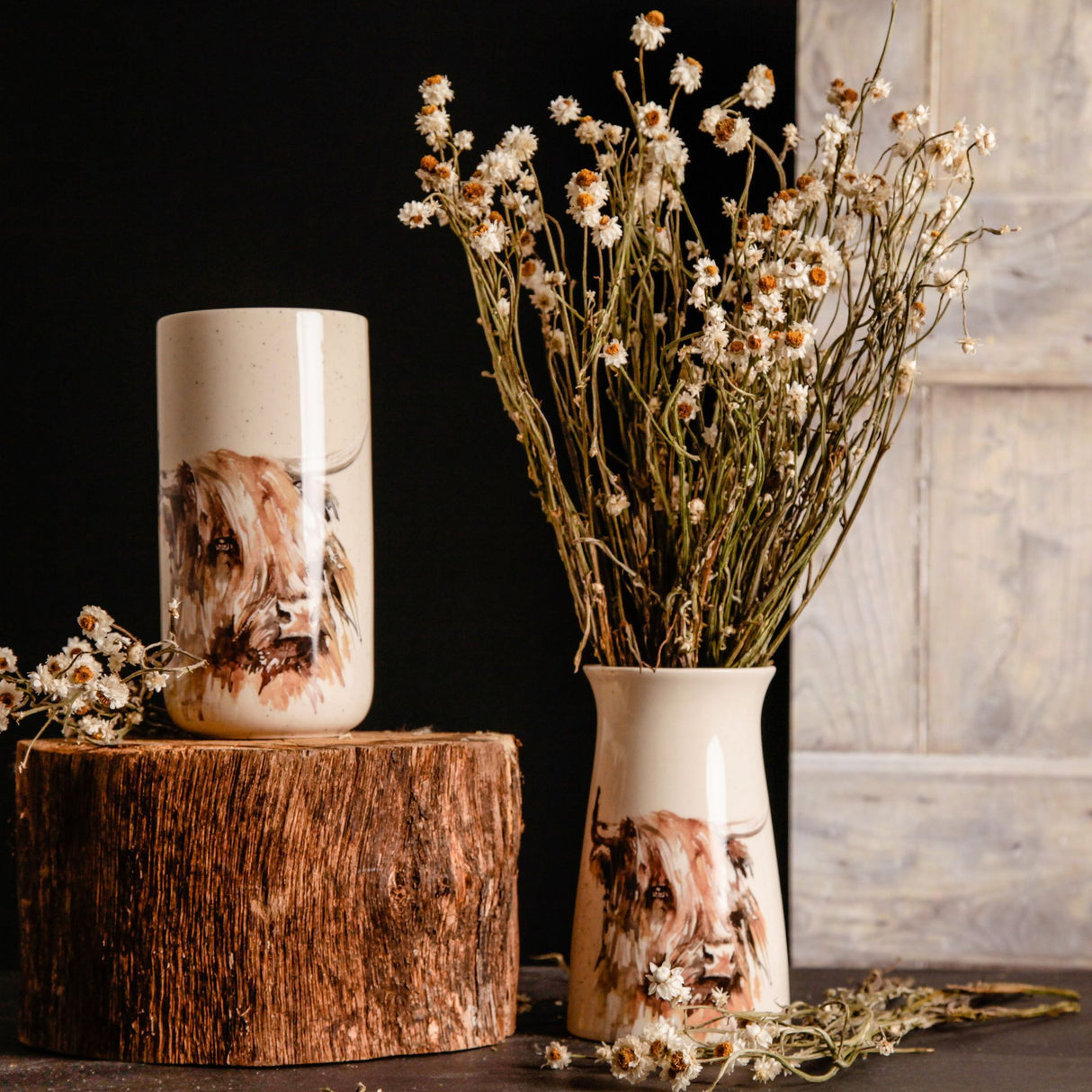 Meg Hawkins Ceramic Vase 20cm - Highland Cow
