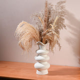 Woodside Home Living Modern White Ceramic Vase Set