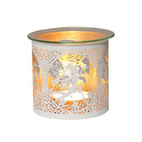 Aroma Metal Silhouette Wax Melt Burner/Candle Holder - White & Gold Fairy