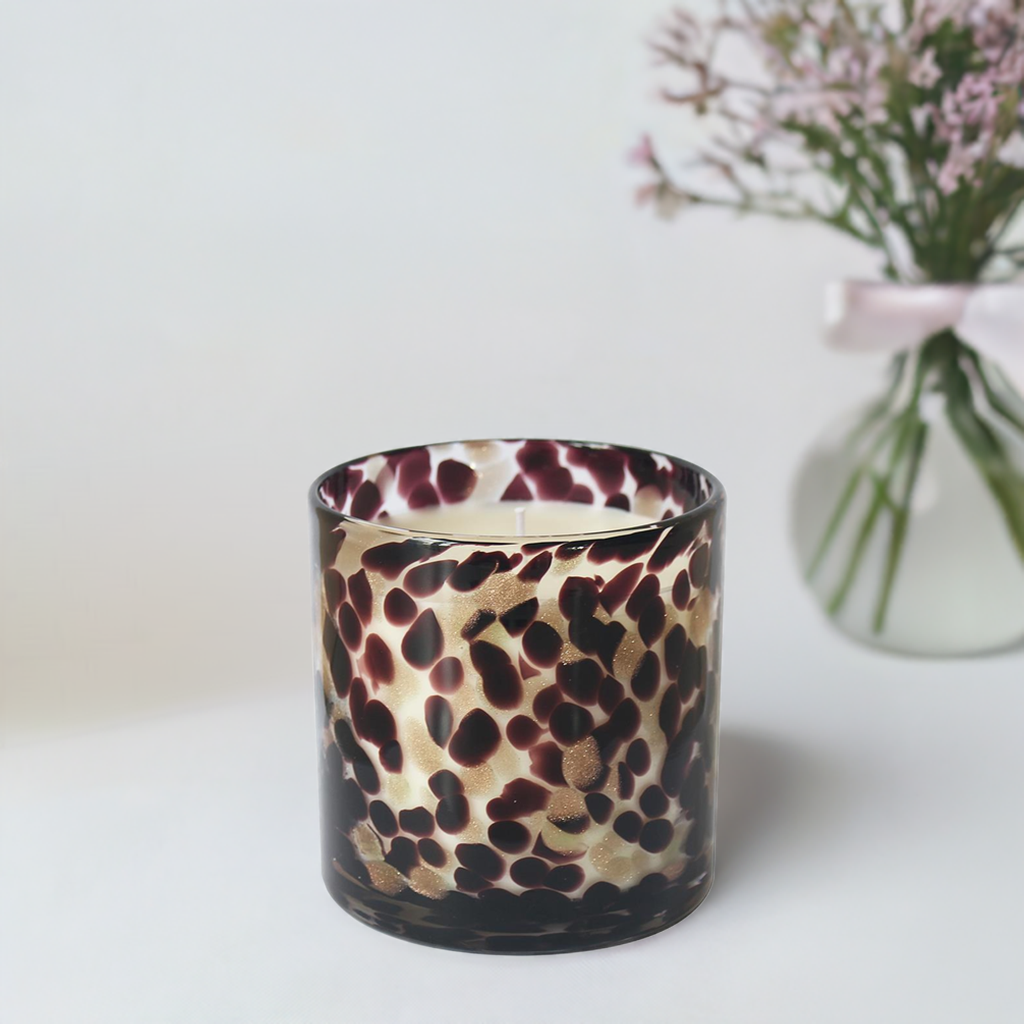 Desire Boutique Animal Print Glass Candle Jar - Various Fragrances